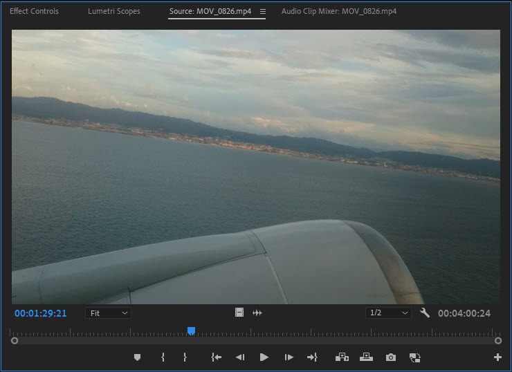 Premiere Pro - Source Monitor